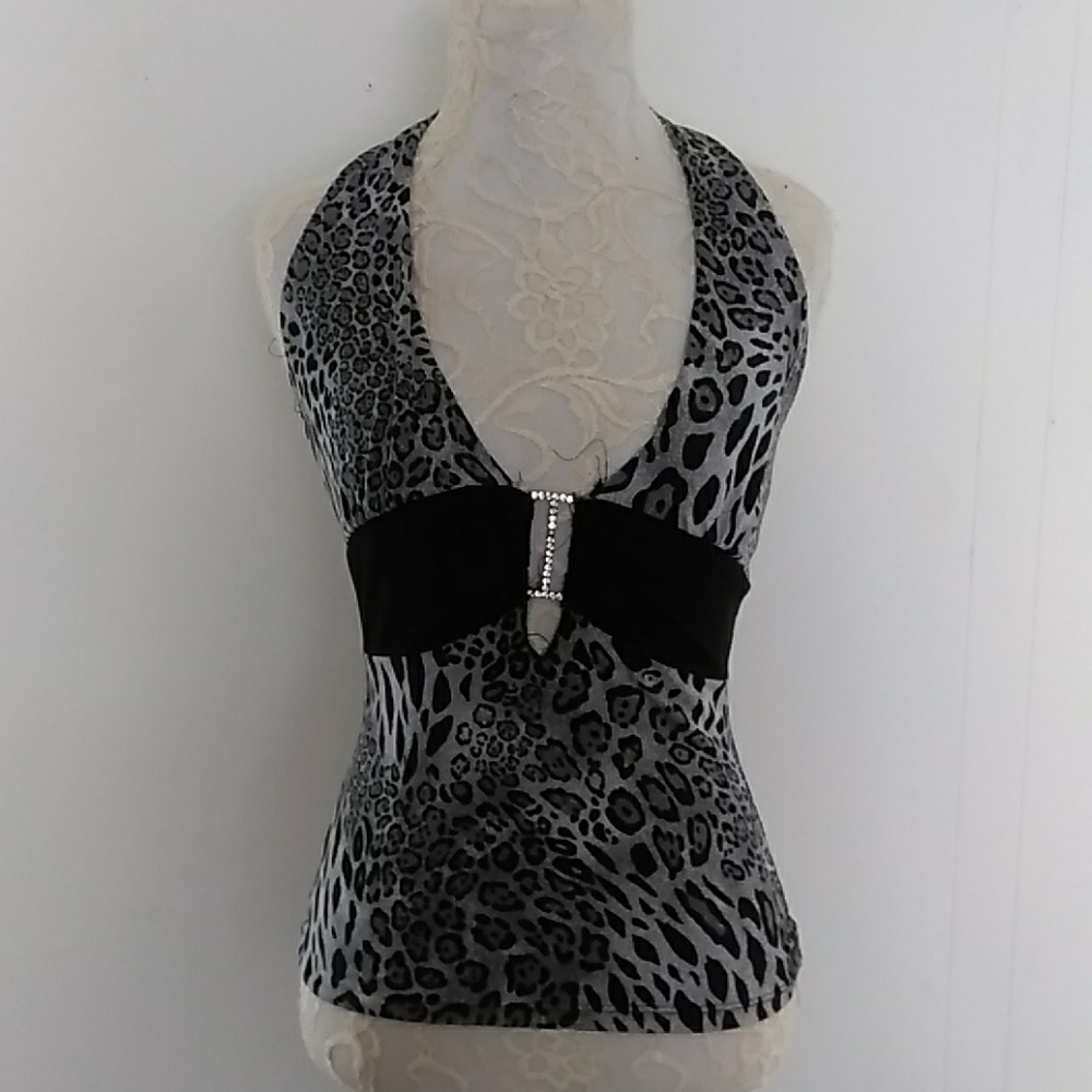 Red bugs halter top